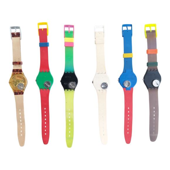 Swatch & Coca-cola 6 Pc Dummy Watch Lot DOTTED SWISS EMERALD DIVER and More 80's - Picture 3 of 4